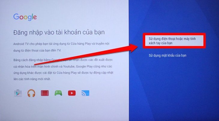 cách đăng nhập tài khoản youtube trên android tivi sony 2018