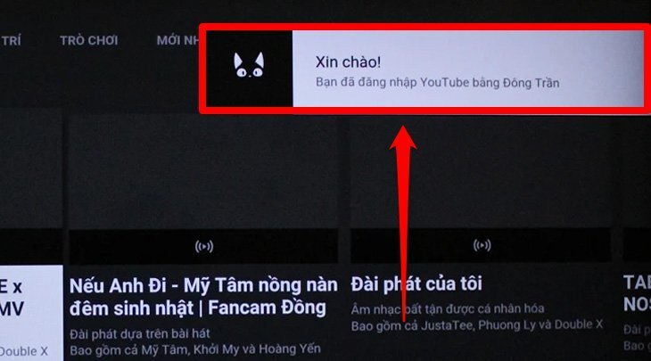 cách đăng nhập tài khoản youtube trên android tivi sony 2018