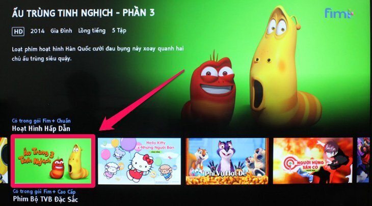 cách sử dụng ứng dụng fim+ trên smart tivi sony 2018