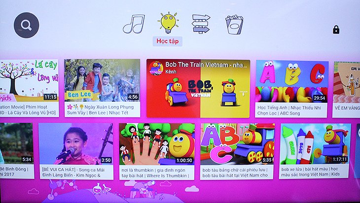 cách sử dụng ứng dụng youtube kids trên android tivi sony 2018