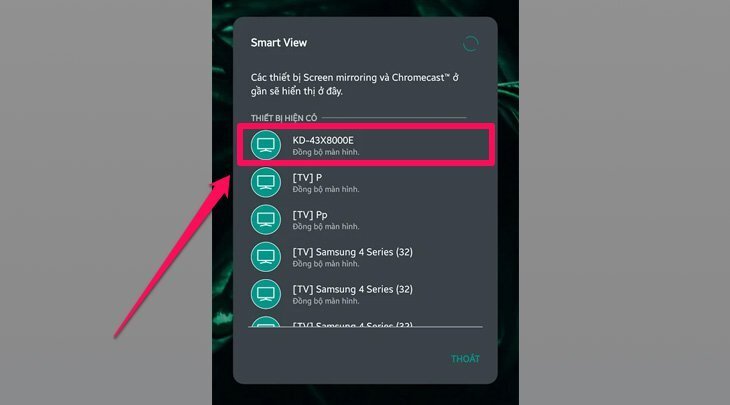 cách chiếu màn hình điện thoại lên android tivi sony 2018