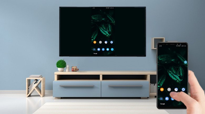 cách chiếu màn hình điện thoại lên android tivi sony 2018