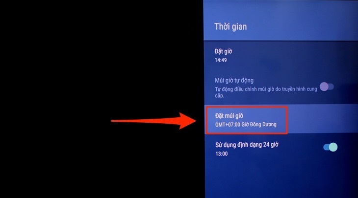 cách cài đặt thời gian trên tivi sony 2018