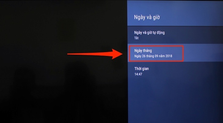 cách cài đặt thời gian trên tivi sony 2018