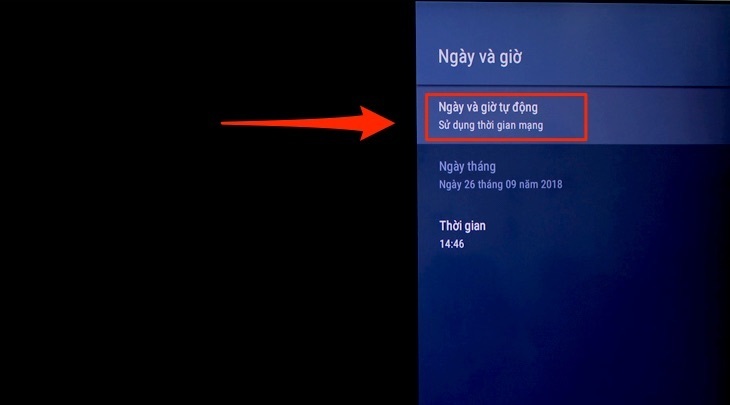 cách cài đặt thời gian trên tivi sony 2018
