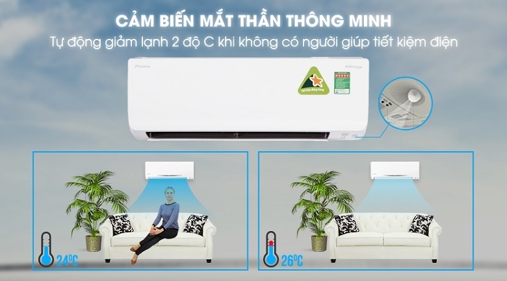 cảm biến mắt thần thông minh trên điều hòa daikin