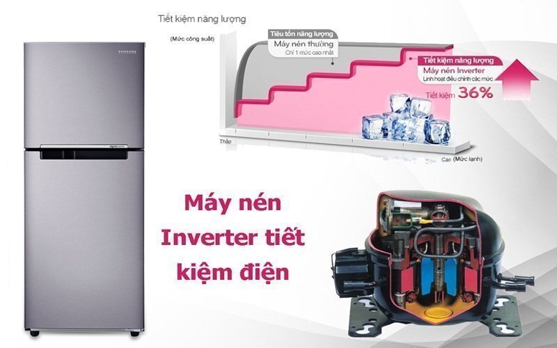 tủ lạnh inverter tiết kiệm điện được bao nhiêu so với tủ lạnh thông thường?