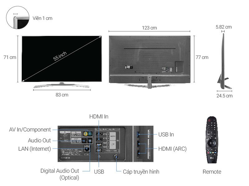 smart tivi lg 4k 55 inch 55sj800t