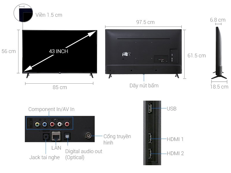 smart tivi lg 43 inch 43lj553t