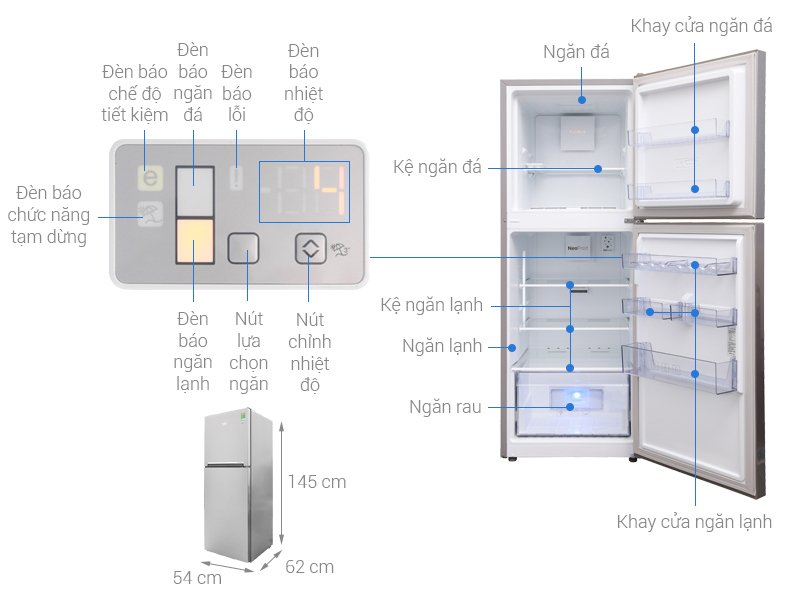 tủ lạnh beko inverter 230 lít rdnt230i50vs