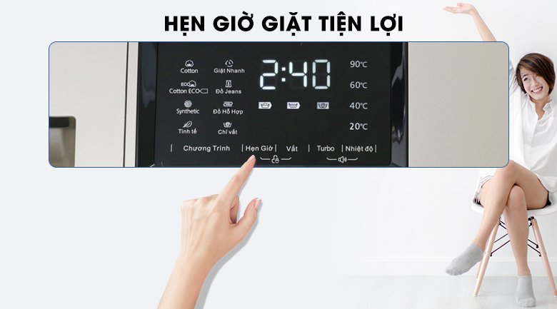 máy giặt midea inverter 9.5 kg mfc95-1401in