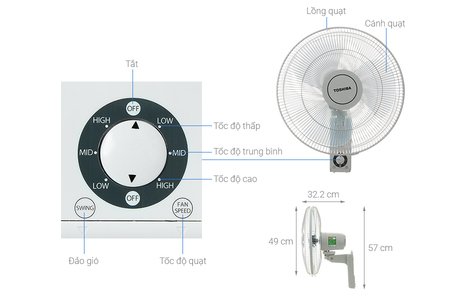 Quạt treo Toshiba F-AWZ50VN(H)