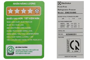Tủ lạnh Electrolux 334 lít EME3500BG