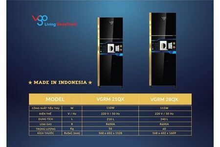 Tủ lạnh VGO 210 lít VGRM 21QX