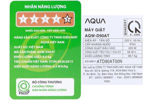 Máy giặt Aqua Inverter 9 kg AQW-D900AT N
