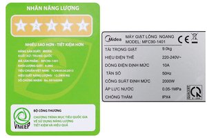 Máy giặt Midea 9 kg MFC90-1401
