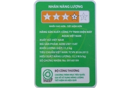MÁY GIẶT AQUA 11.5 KG AQW-UW115AT