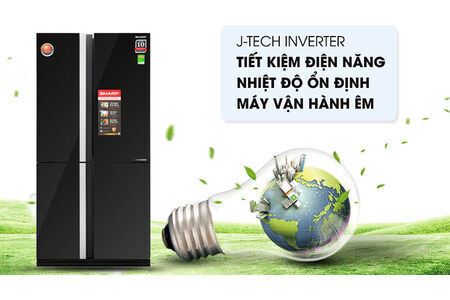 Tủ lạnh Sharp Inverter 678 lít SJ-FX688VG-BK