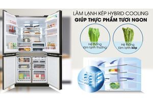 Tủ lạnh Sharp Inverter 678 lít SJ-FX688VG-BK