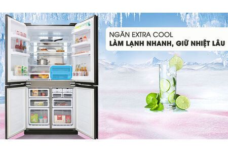 Tủ lạnh Sharp Inverter 678 lít SJ-FX688VG-BK