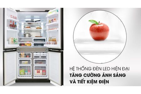 Tủ lạnh Sharp Inverter 678 lít SJ-FX688VG-BK