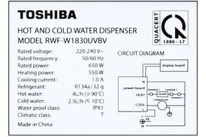 Máy nước nóng lạnh Toshiba RWF-W1830UVBV(T)