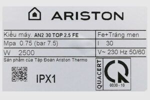 Máy nước nóng Ariston 30 lit AN2 30 TOP 2.5 FE
