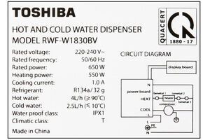 Máy nước nóng lạnh Toshiba RWF-W1830BV(K)