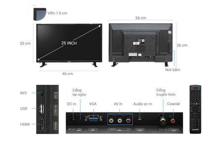 Tivi LED ASANZO 25 inch 25S200T2