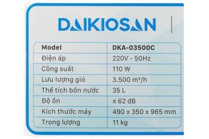 Máy làm mát Daikiosan DKA-03500C