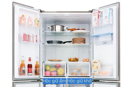 Tủ lạnh Aqua Inverter 456 lít AQR-IGW525EM GB- có lấy nước ngoài