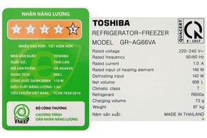 Tủ lạnh Toshiba Inverter 608 lít GR-AG66VA (XK)