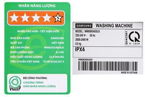 Máy giặt Samsung AddWash Inverter 8.5 kg WW85K54E0UX/SV