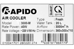 Quạt điều hòa không khí Rapido 3000M