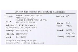 Máy lọc không khí Electrolux FA41-402GY
