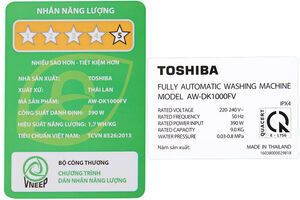 Máy giặt Toshiba Inverter 9.0 kg AW-DK1000FV(KK)