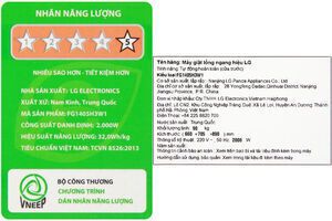 Máy giặt sấy LG Inverter 10.5 kg FG1405H3W1