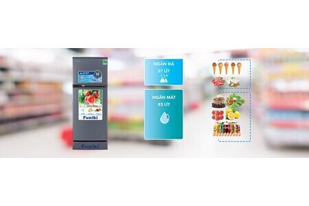 Tủ lạnh Funiki FR-125CI tủ mini 2 cánh 125 lít không đóng tuyết -màu bạc