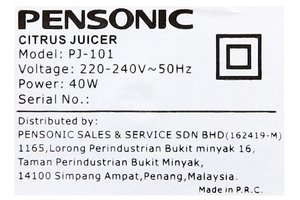 Máy vắt cam Pensonic 40W PJ-101