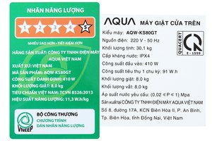 Máy giặt Aqua 8Kg AQW-KS80GT.S