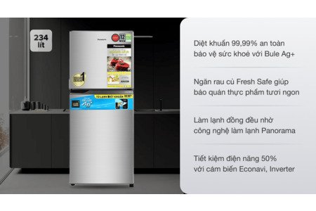 Tủ lạnh Panasonic Inverter 234 lít NR-TV261APSV