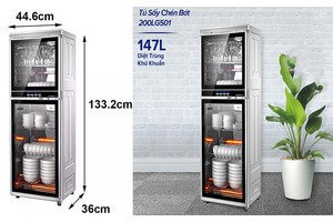 Tủ sấy chén bát diệt khuẩn Midea ZLP 200LG501 - Hàng chính hãng