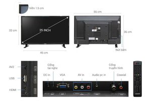 Tivi LED Asanzo 25T2 25 Inch (Tích hợp DVBT2) - Chính hãng