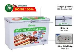 Tủ đông Pinimax PNM-39AF 270 lít, dàn đồng, 1 ngăn
