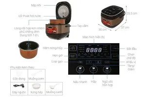 Nồi cơm điện Sharp 1.8 lít KS-IH191V-GL