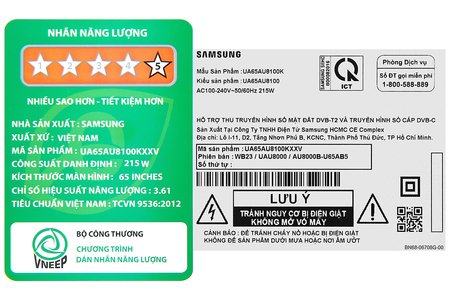 Smart Tivi Samsung 4K 65 inch UA65AU8100