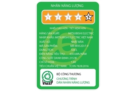 Tủ lạnh Mitsubishi Electric Inverter 506 lít MR-WX52D-F-V
