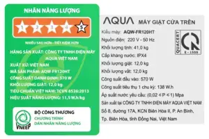 Máy giặt Aqua 12 kg AQW-FR120HT BK