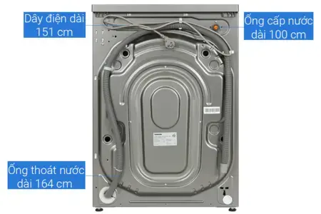 Máy giặt sấy Toshiba Inverter giặt 10.5 kg - sấy 7 kg TWD-BM115GF4V(SK)