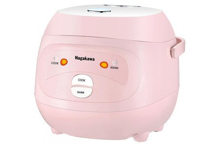 Nồi cơm điện mini Nagakawa NAG0134 (400W - 1 lít) - 2 chế độ nấu - Màu sắc: Hồng trắng